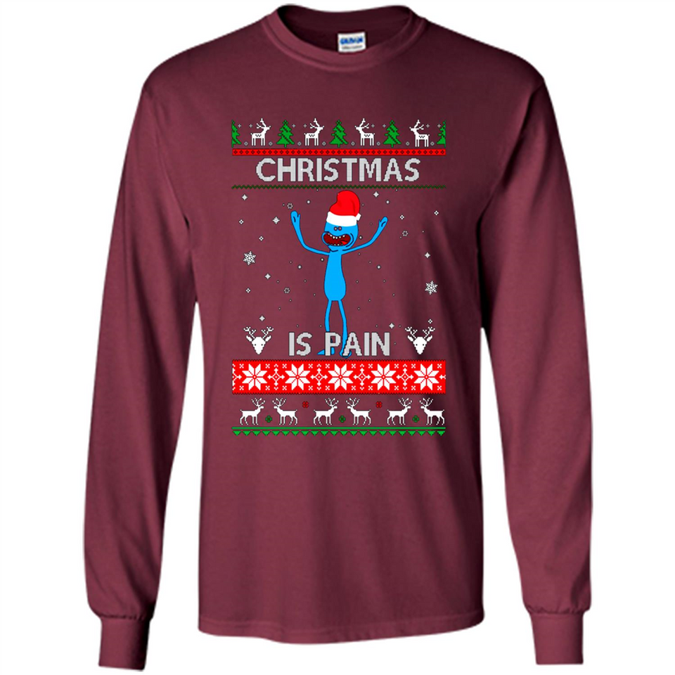 Mr Meeseeks Christmas Is Pain – Rick and Morty Christmas Sweater PINGPONG