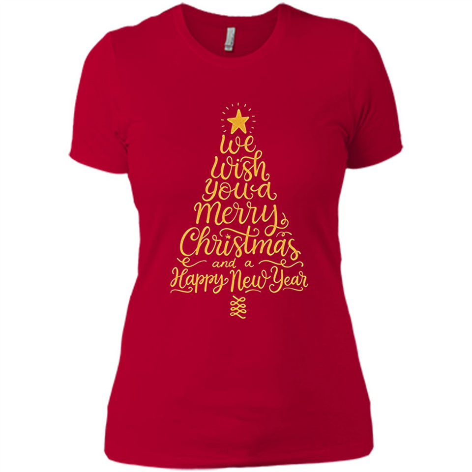 Christmas Tree T-Shirt Funny Mery Christmas Gift Idea - Ladies' Boyfriend T-Shirt