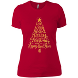 Christmas Tree T-Shirt Funny Mery Christmas Gift Idea - Ladies' Boyfriend T-Shirt