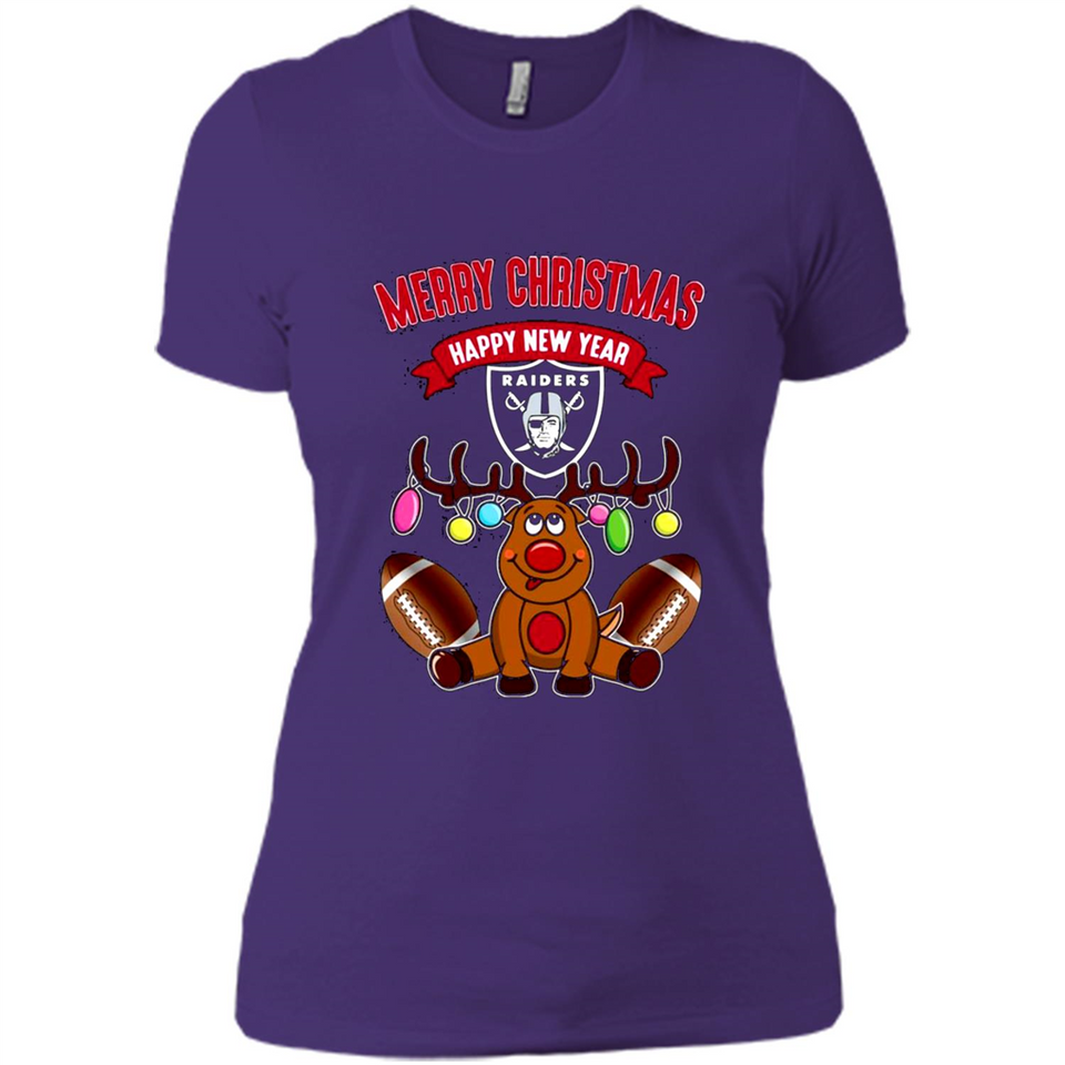 Oakland Raiders NFL Reindeer Funny Merry Christmas And Happy New Year