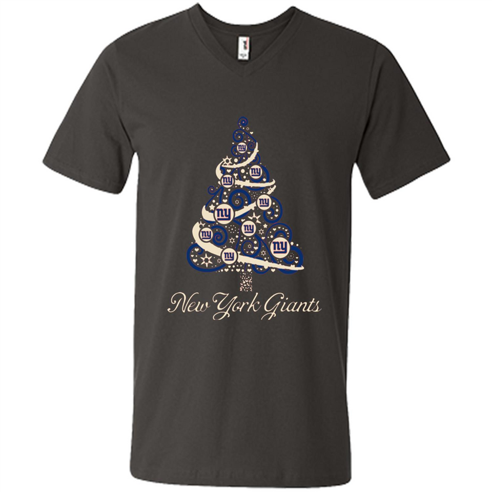 New York Giants NFL Football Team Logo Christmas Tree T-Shirt - Men's V-Neck