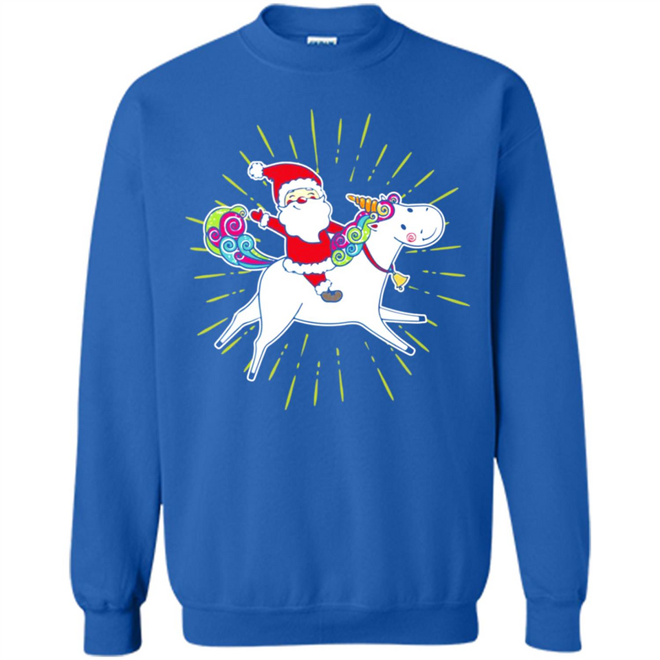 Unicorn And Santa Christmas - Sweatshirt