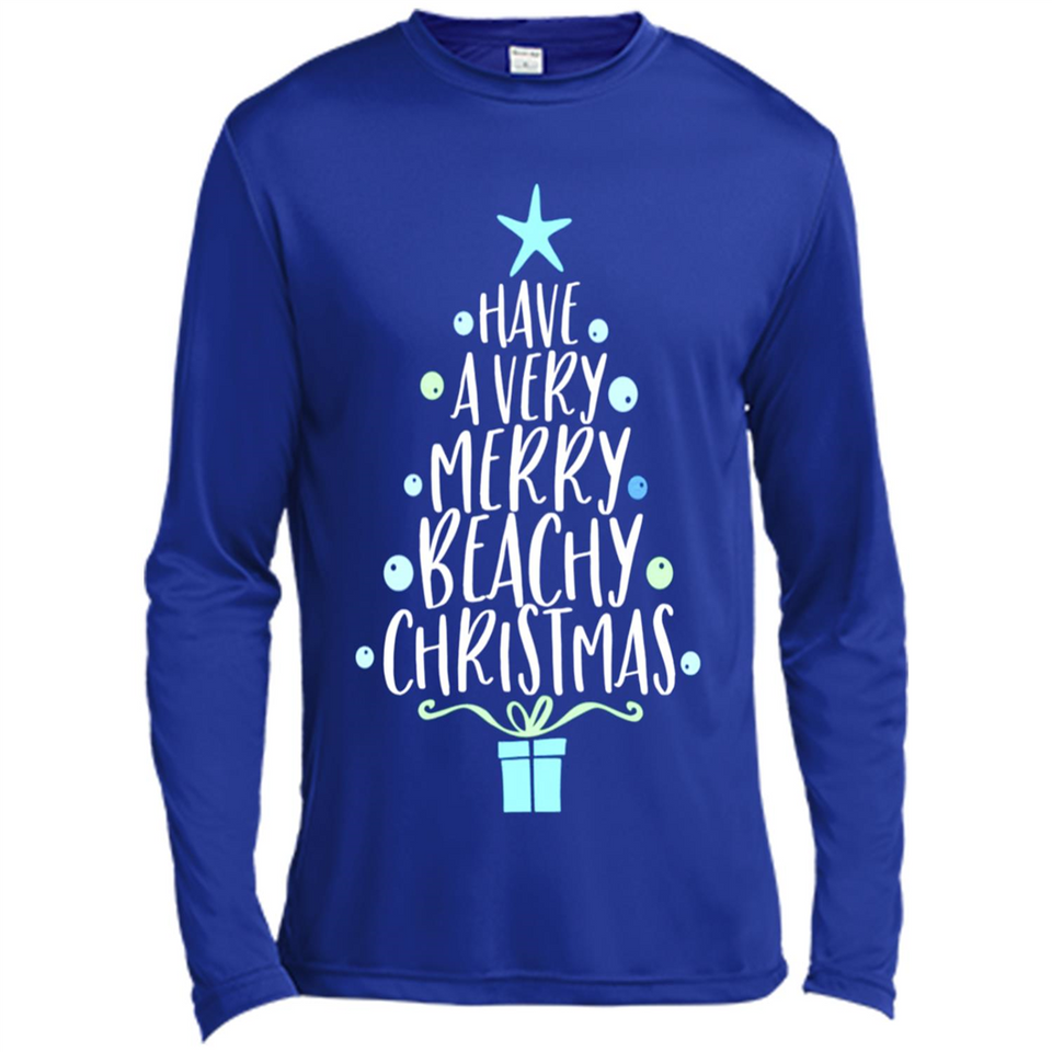 Have A Very Merry Beachy Xmas Vacation - Canvas Long Sleeve T-Shirt