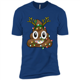 Reindeer Poop Emoji Cute Merry Christmas T-Shirt - Premium Short Sleeve T-Shirt