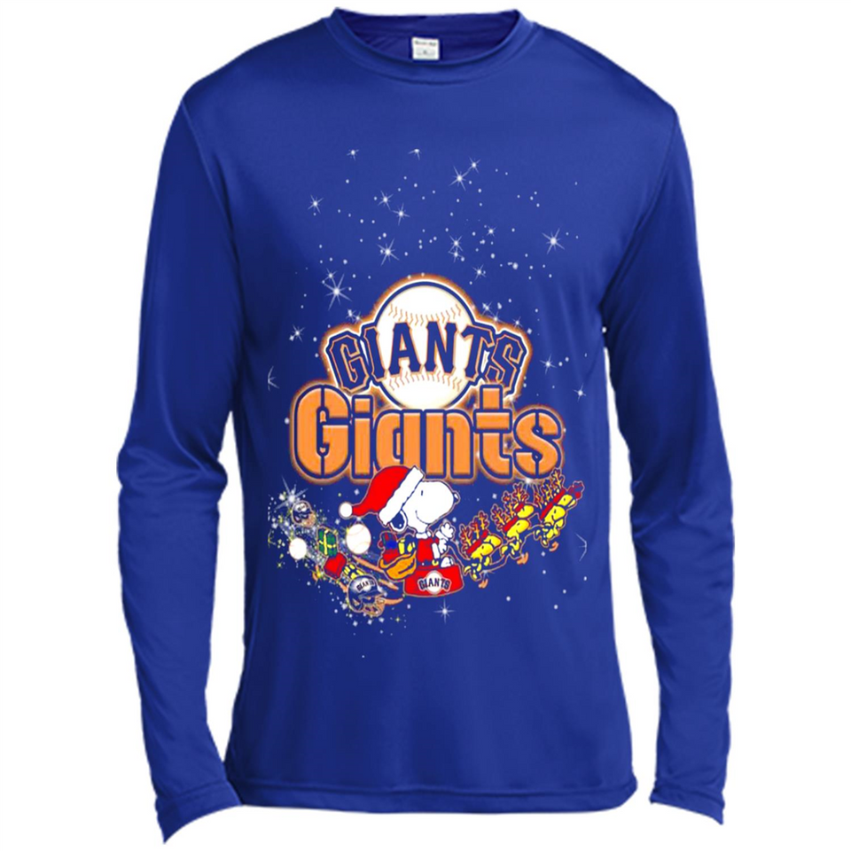 Snoopy Christmas San Francisco Giants - Canvas Long Sleeve T-Shirt
