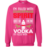 Christmas Gift Shirt Christmas Spirit Vodka Santa - Sweatshirt