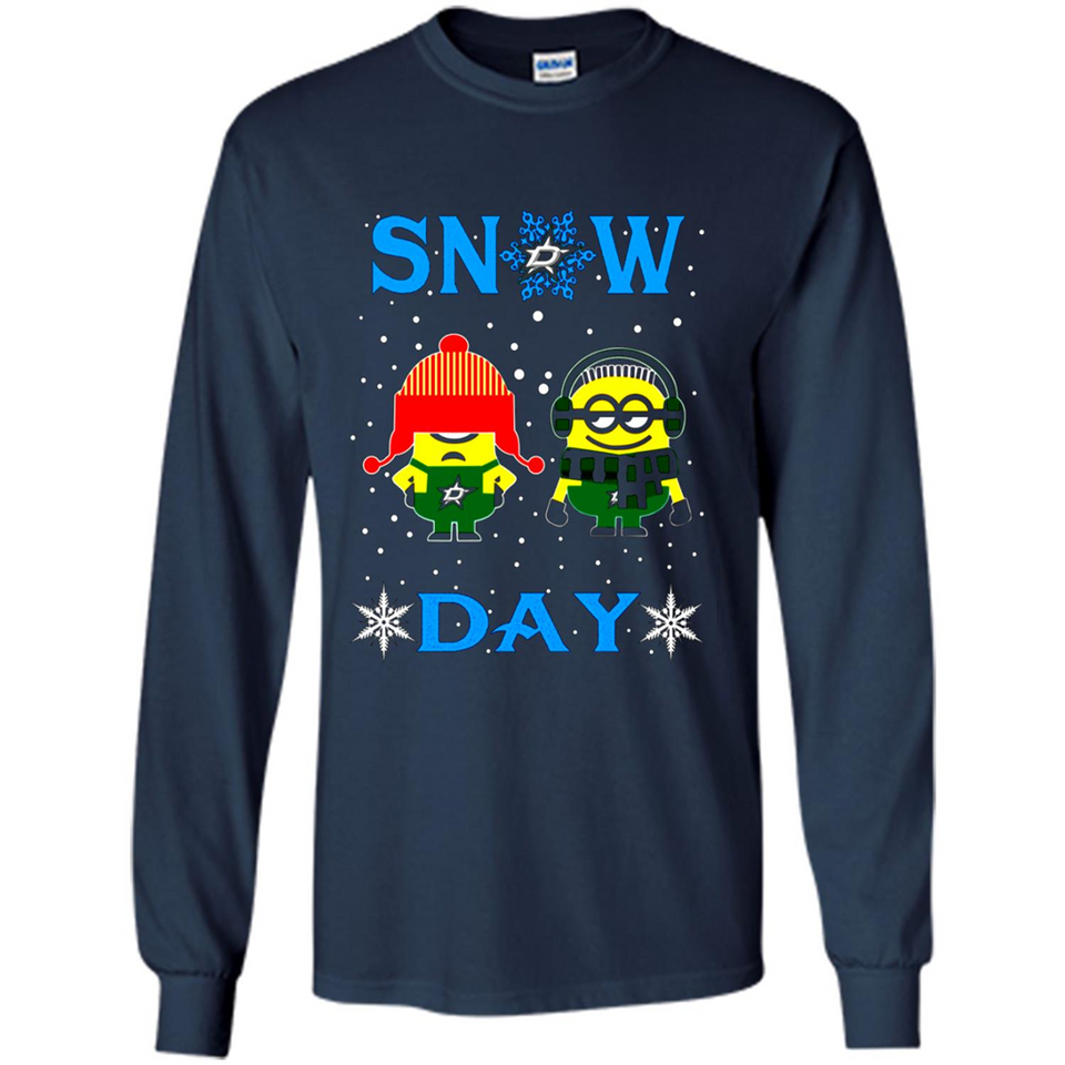 Snow Day Shirt For Dallas Stars Vs Minion Fans pingpong