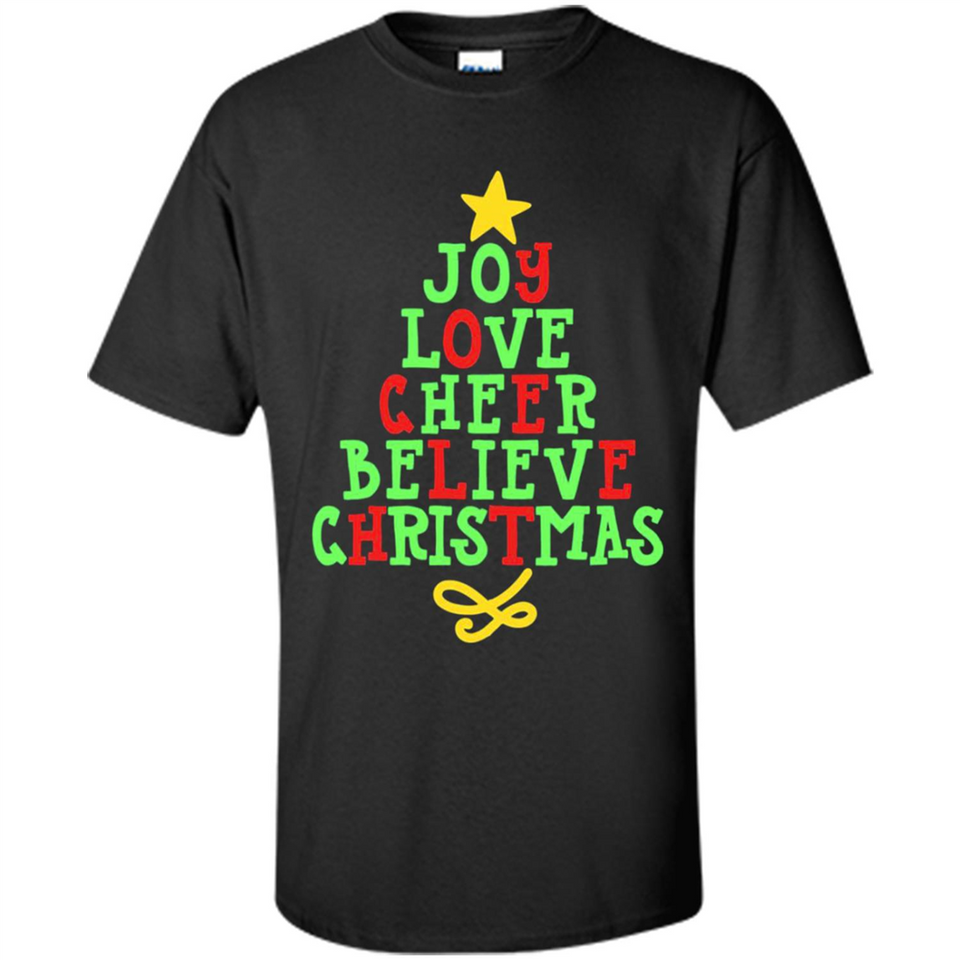 Joy Love Cheer Believe Christmas Tree