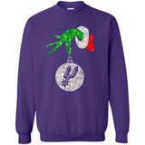 Amazing shirt San Antonio Spurs Glitter Grinch Monogram Ornament Christmas Gift - Sweatshirt