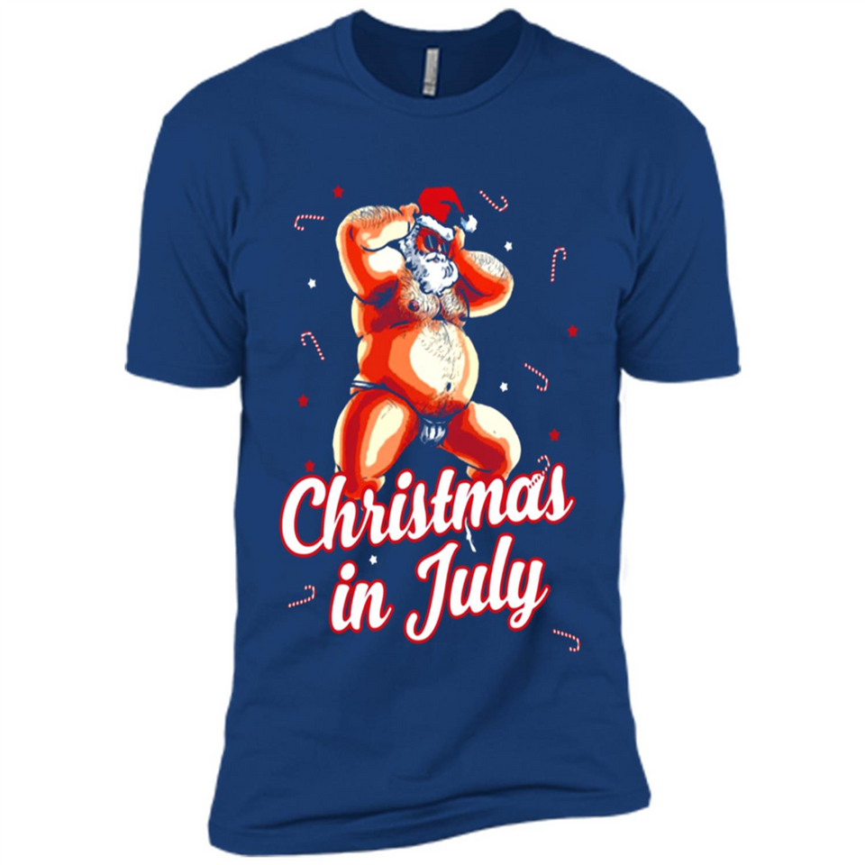 Christmas In July - Funny Dancing Santa - Premium Short Sleeve T-Shirt