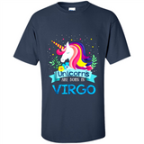 Unicorns are born in Virgo Birthday Rainbow Gift Ladies Custom