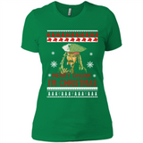 Jack sparrow Merry Drunk I'm Christmas - Ladies' Boyfriend T-Shirt