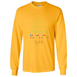My Favorite Color is Christmas Lights Xmas Sporty T-Shirt - Long Sleeve T-Shirt