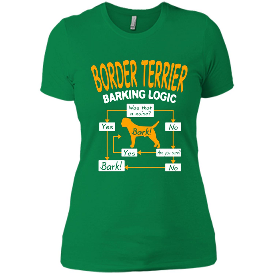 Border Terrier Barking Logic - Ladies' Boyfriend T-Shirt