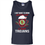 I Just Want To Drink Hot Chocolate & Watch USC Trojans Ugly Christmas Sweater PINGPONG