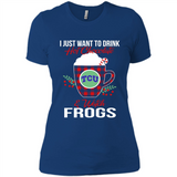 I Just Want To Drink Hot Chocolate & Watch TCU Horned Frogs Ugly Christmas Sweater PINGPONG