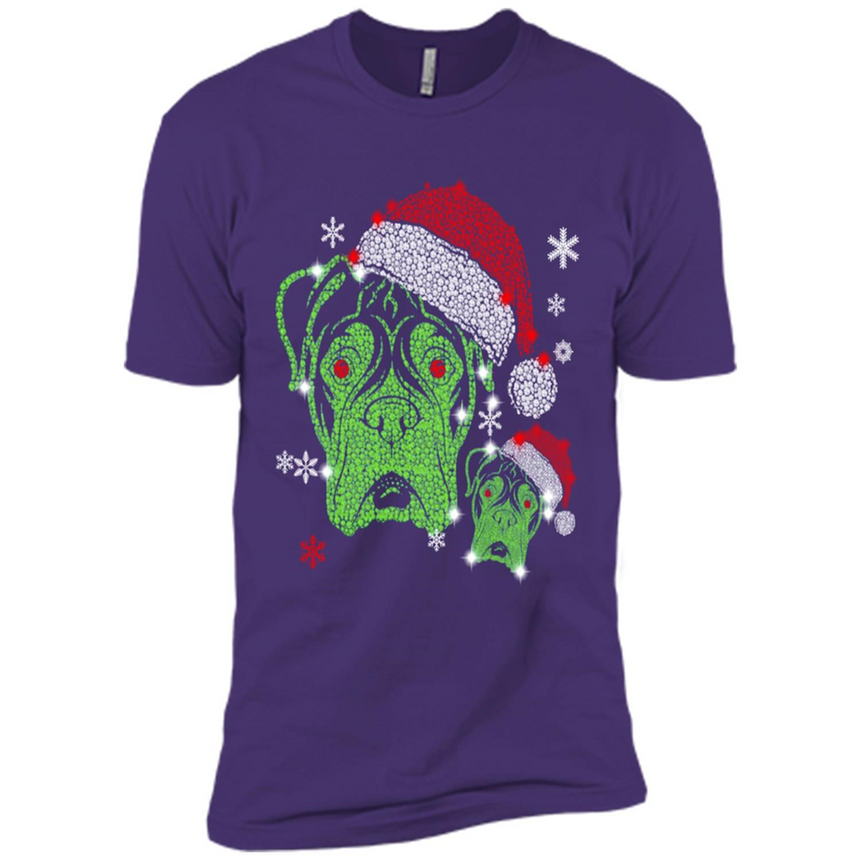 Boxer Dog diamond Christmas - Premium Short Sleeve T-Shirt