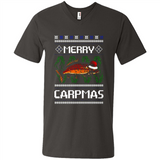 Santa Claus Carpmas Merry Carpmas Christmas Sweater PINGPONG - Men's V-Neck