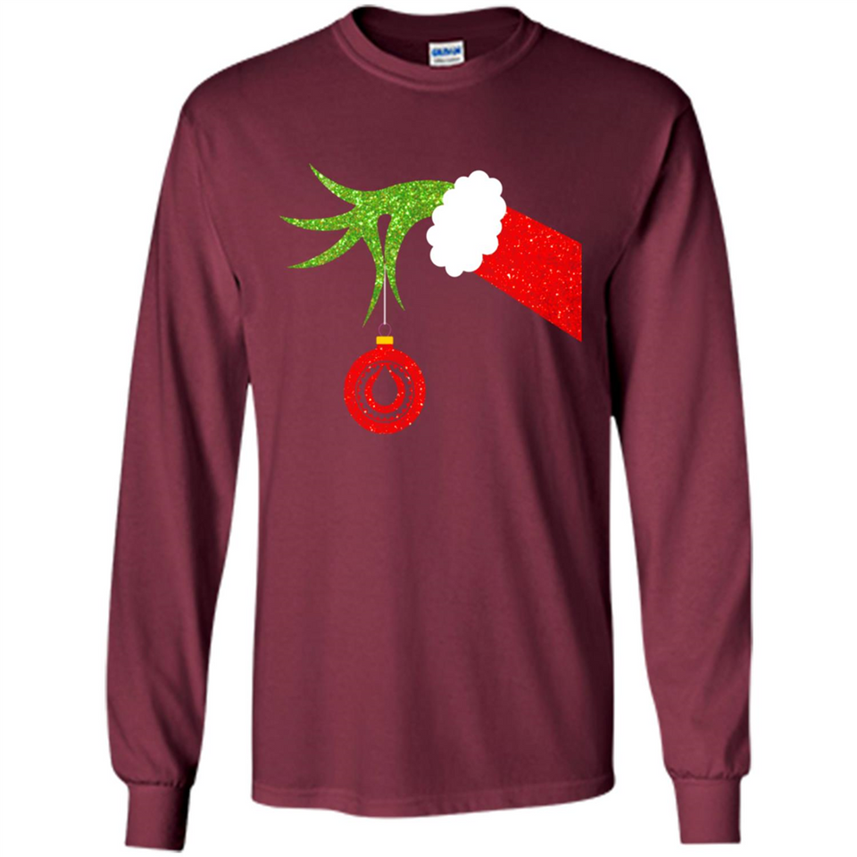 Funny Grinch Hand Holding Oiler Ornament Christmas PING PONG