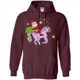 Distressed Retro Santa Riding Unicorn - Hoodie