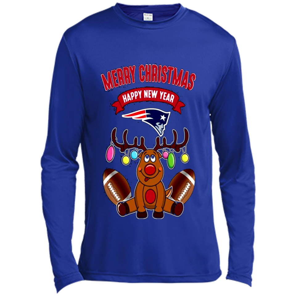New England Patriots NFL Reindeer Funny Merry Christmas And Happy New Year