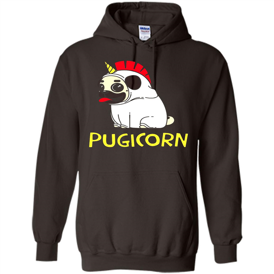 Pugicorn Pug Unicorn Funny Shirt PINGPONG - Hoodie