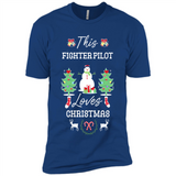 This Fighter Pilot Loves Christmas Tree Shirt with Snowman