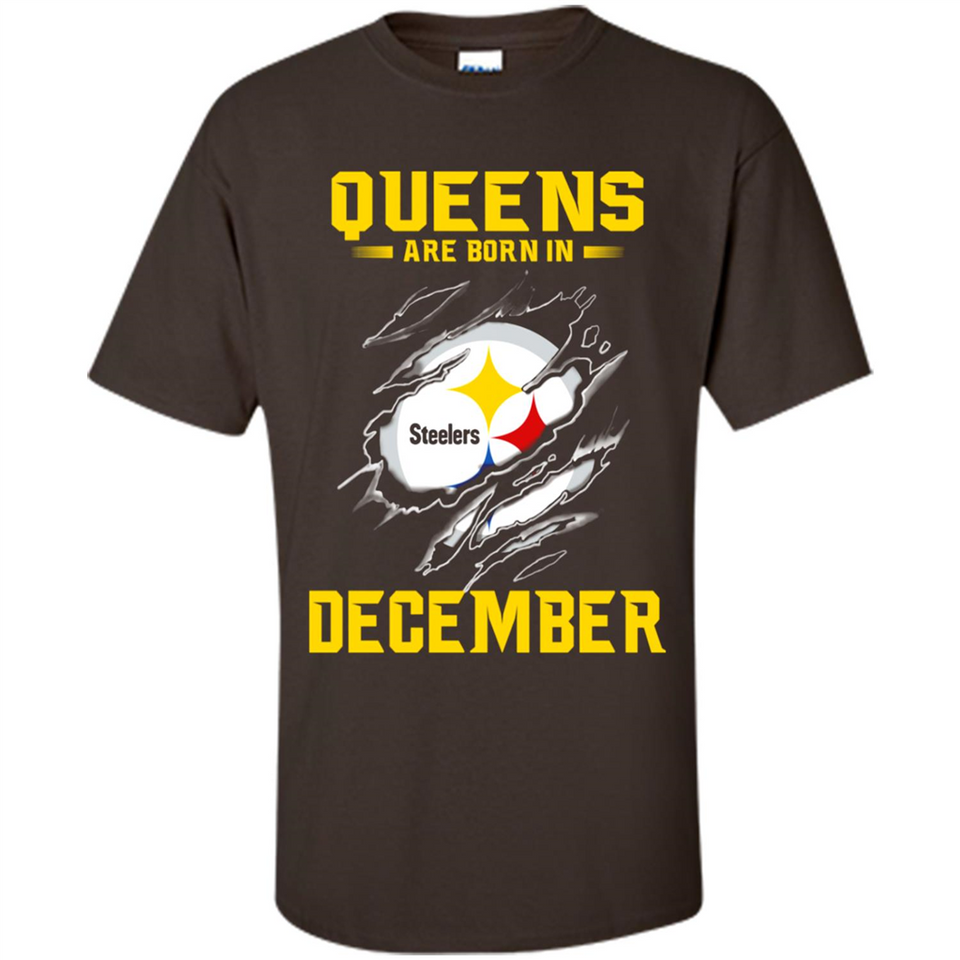 Queens Are Born In December - Pittsburgh Steelers Football - Shirt