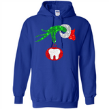 Christmas Nurse Grinch hand holding clinic dental ornament - Hoodie