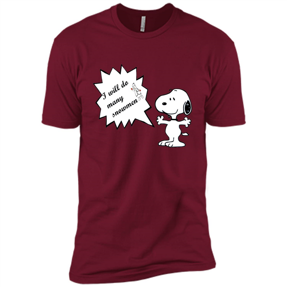 Snoopy I Will Do Many Snowman Christmas