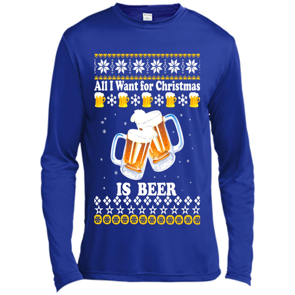 All I want for Christmas is Beer sweater - Canvas Long Sleeve T-Shirt