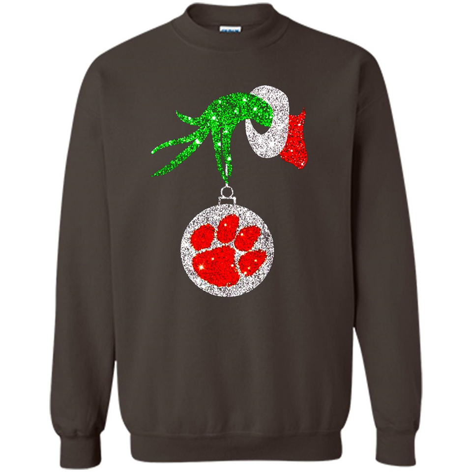 Amazing tee Clemson Tigers Glitter Grinch Monogram Ornament Christmas Gift - Sao chép - Sweatshirt