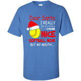 Dear Santa I Really Did Try To Be A Nice Softball Mom T-Shirt - Shirt