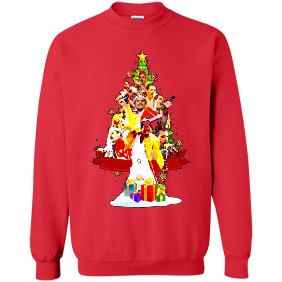 Freddie Mercury Christmas Tree Sweatshirt PING PONG