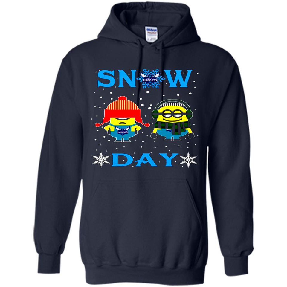 Snow Day Shirt For Charlotte Hornets Vs Minion Fans pingpong