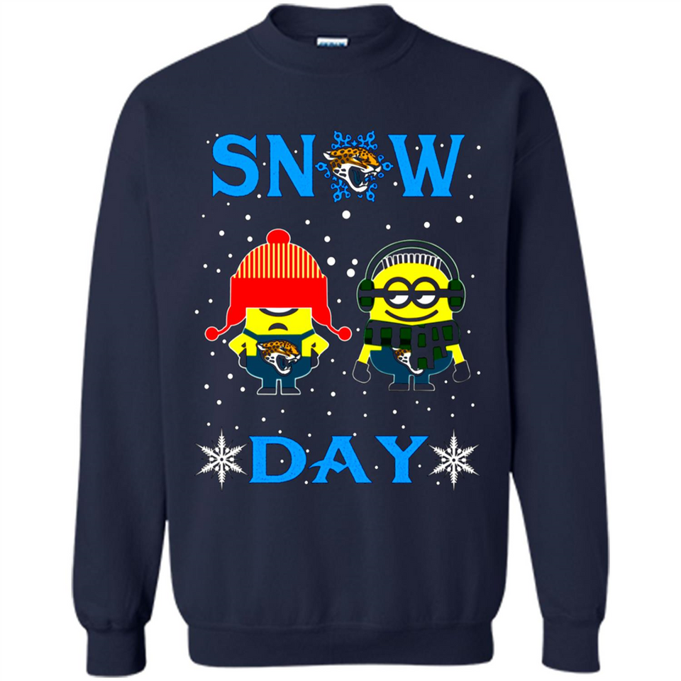 Snow Day Shirt For Jacksonville Jaguars Vs Minion Fans pingpong