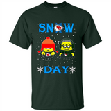 Snow Day Shirt For Kansas City Chiefs Vs Minion Fans Cotton pingpong