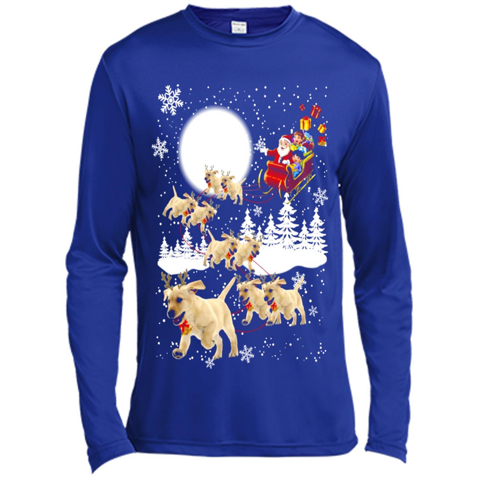 Christmas Santa Golden Retriever Sleigh For Labrador Retriever
