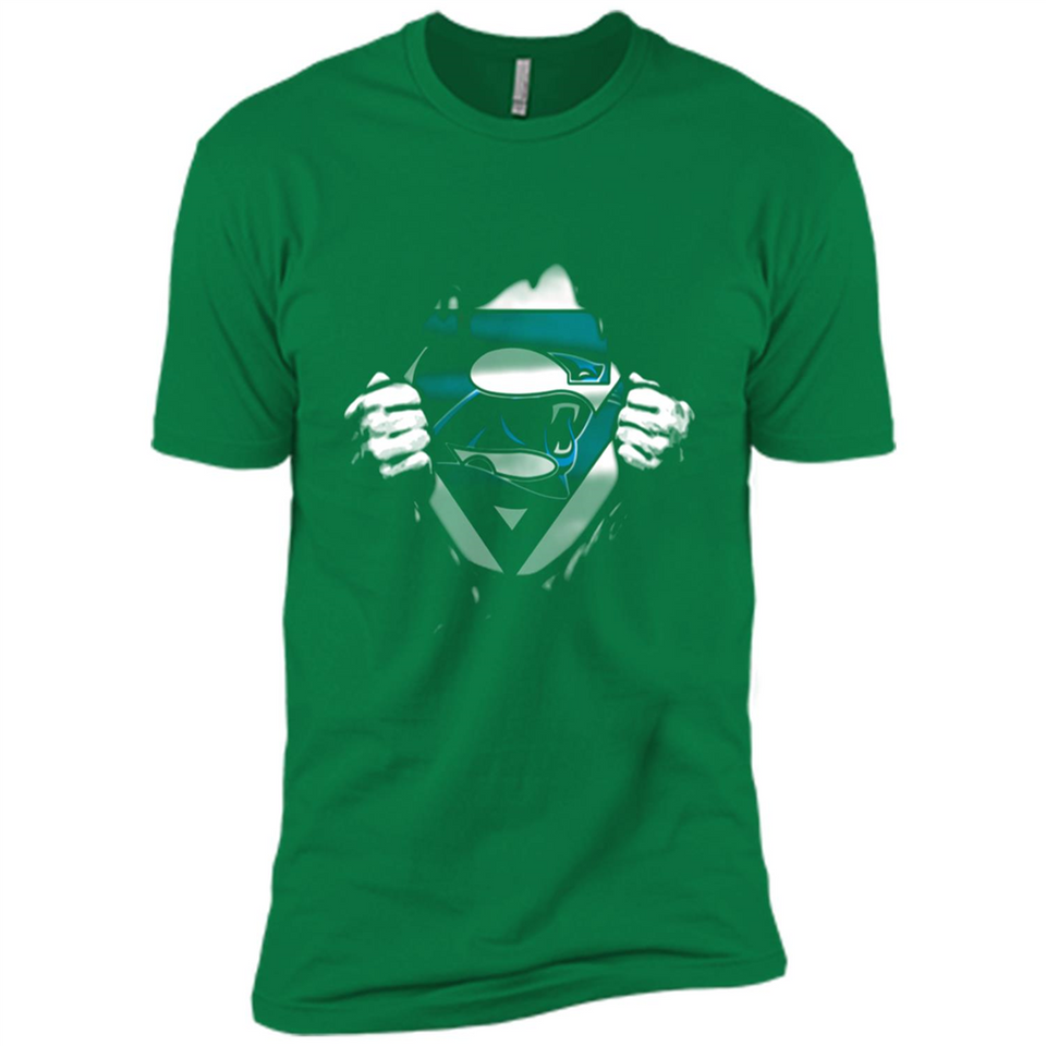 Carolina Panthers And Superman Fans - Premium Short Sleeve T-Shirt