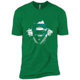 Carolina Panthers And Superman Fans - Premium Short Sleeve T-Shirt