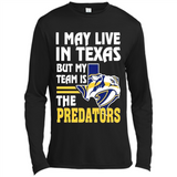 I May Live In Texas But My Team Is The Predators - Canvas Long Sleeve T-Shirt
