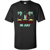 Christmas In July Shirt Surfing Palm Trees Surfboard - Shirt