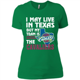 I May Live In Texas But My Team Is The Cavaliers - Ladies' Boyfriend T-Shirt