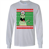 Grinch Nurse Ugly Christmas Sporty T-Shirt PINGPONG - Long Sleeve T-Shirt