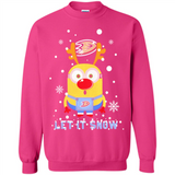 Minion Anaheim Ducks Ugly Christmas Sweater Let it Snow - Sweatshirt