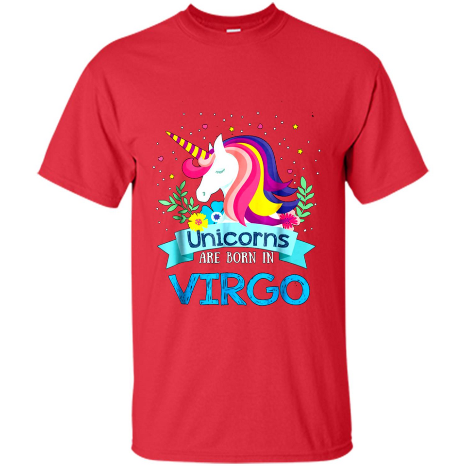 Unicorns are born in Virgo Birthday Rainbow Gift Ladies Custom