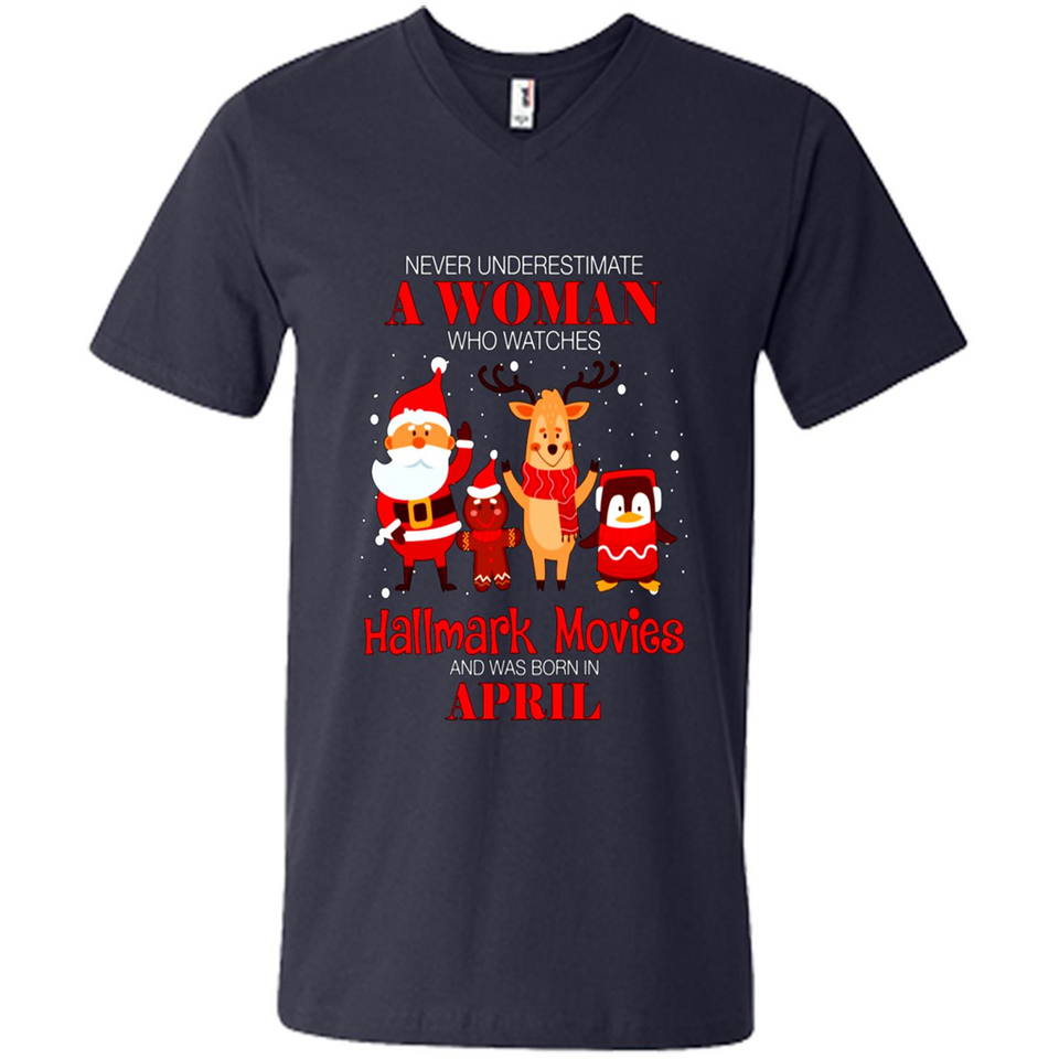 Never Underestimate An April Woman Watches Hallmark Movies Sweatshirt PINGPONG