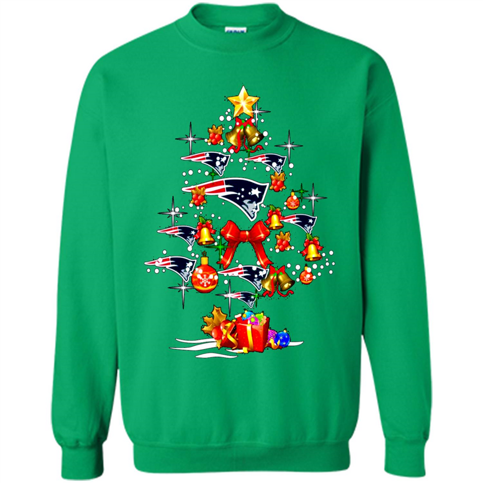 New England Patriots Christmas Tree sweater PINGPONG