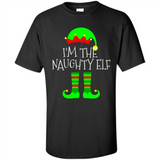 Matching Family Christmas Shirt Funny I'm The Naughty Elf Black mugs PINGPONG - Shirt