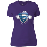 Detroit Lions And Superman Fans - Ladies' Boyfriend T-Shirt